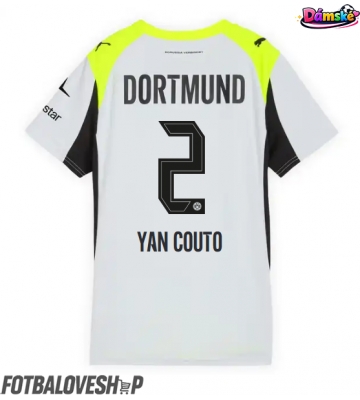 Borussia Dortmund Yan Couto #2 Dámské Venkovní Dres 2025-26 Krátký Rukáv